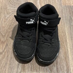 Puma Kids Black High-Top Sneakers